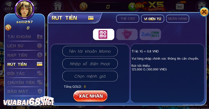 Quy trình rút tiền nhanh chóng tại cổng game bài đổi thưởng