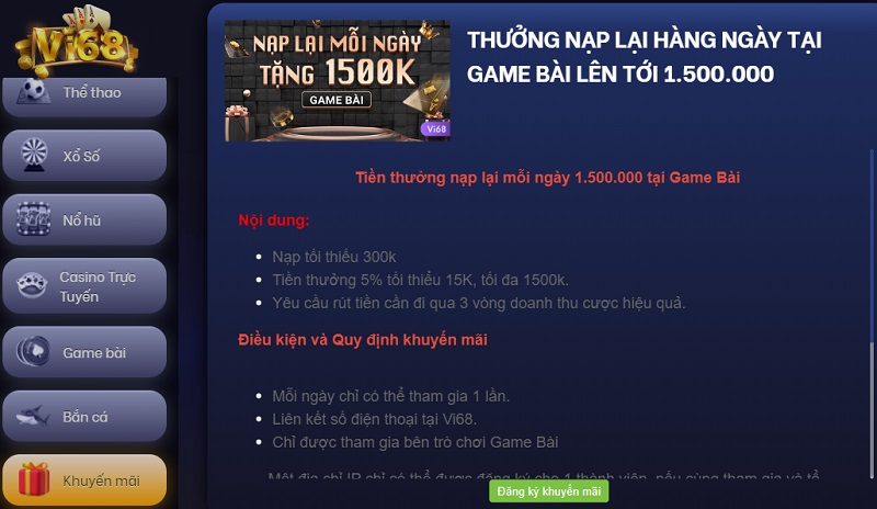 Tiến hành nạp lại tiền hàng ngày rinh thêm từ 15K đến 1.5000K